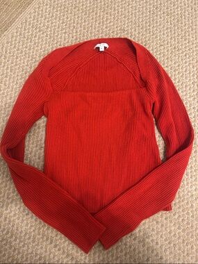 The Sei Ribbed Red Sweater